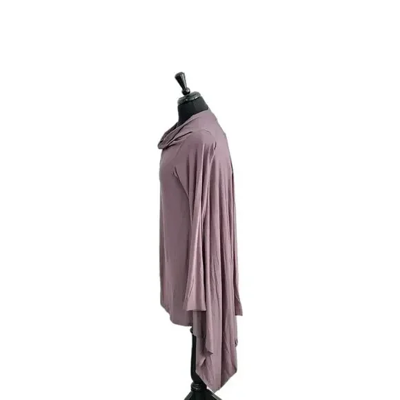 Marcella Small Anthracite Iris Tunic Top Long Sleeve Asymmetrical Edgy Flowy NEW - Picture 2 of 9